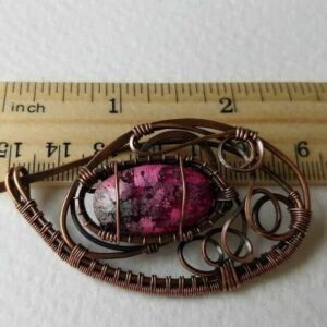Copper and resin Scarf Pin Celtic Style Brooch - Image 2