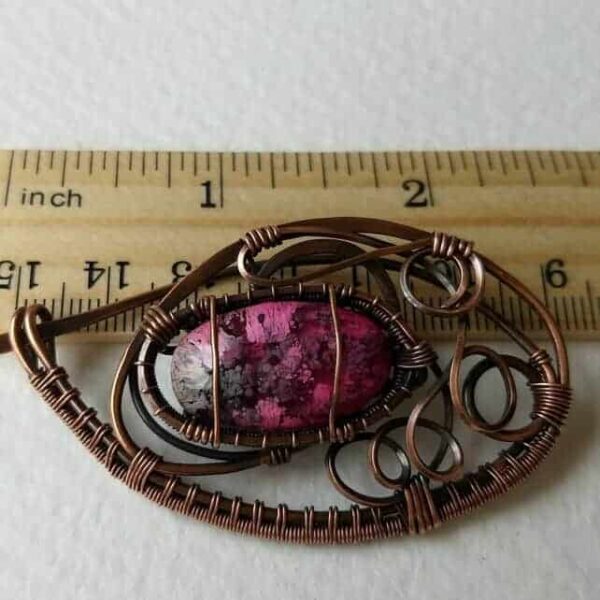 Copper and resin Scarf Pin Celtic Style Brooch