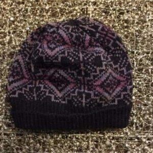 Tile Hat, Shetland Black, Pinks - Image 2