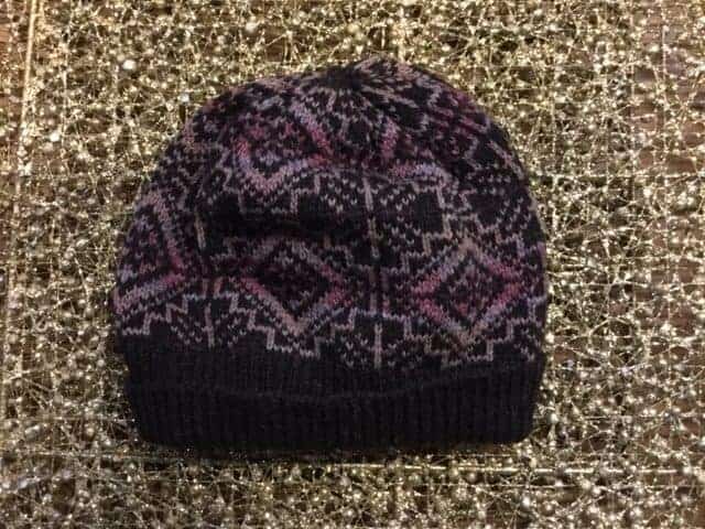 Tile Hat, Shetland Black, Pinks - Image 2