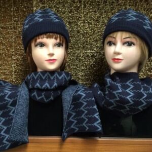 Navy ZigZag Neck Warmer - Image 3