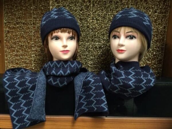 Navy ZigZag Neck Warmer