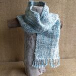 Handwoven scarf from handspun yarn – made in Shetland