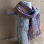 Handwoven scarf from handspun yarn – made in Shetland