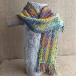Handwoven scarf from handspun yarn – made in Shetland