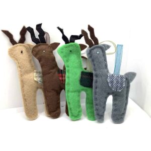 Set of 4 Felt Deer Decorations - Image 1