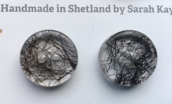 Original Shetland pony hair buttons!