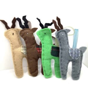 Set of 4 Felt Deer Decorations - Image 3