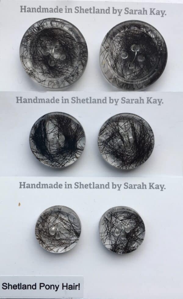 Original Shetland pony hair buttons!