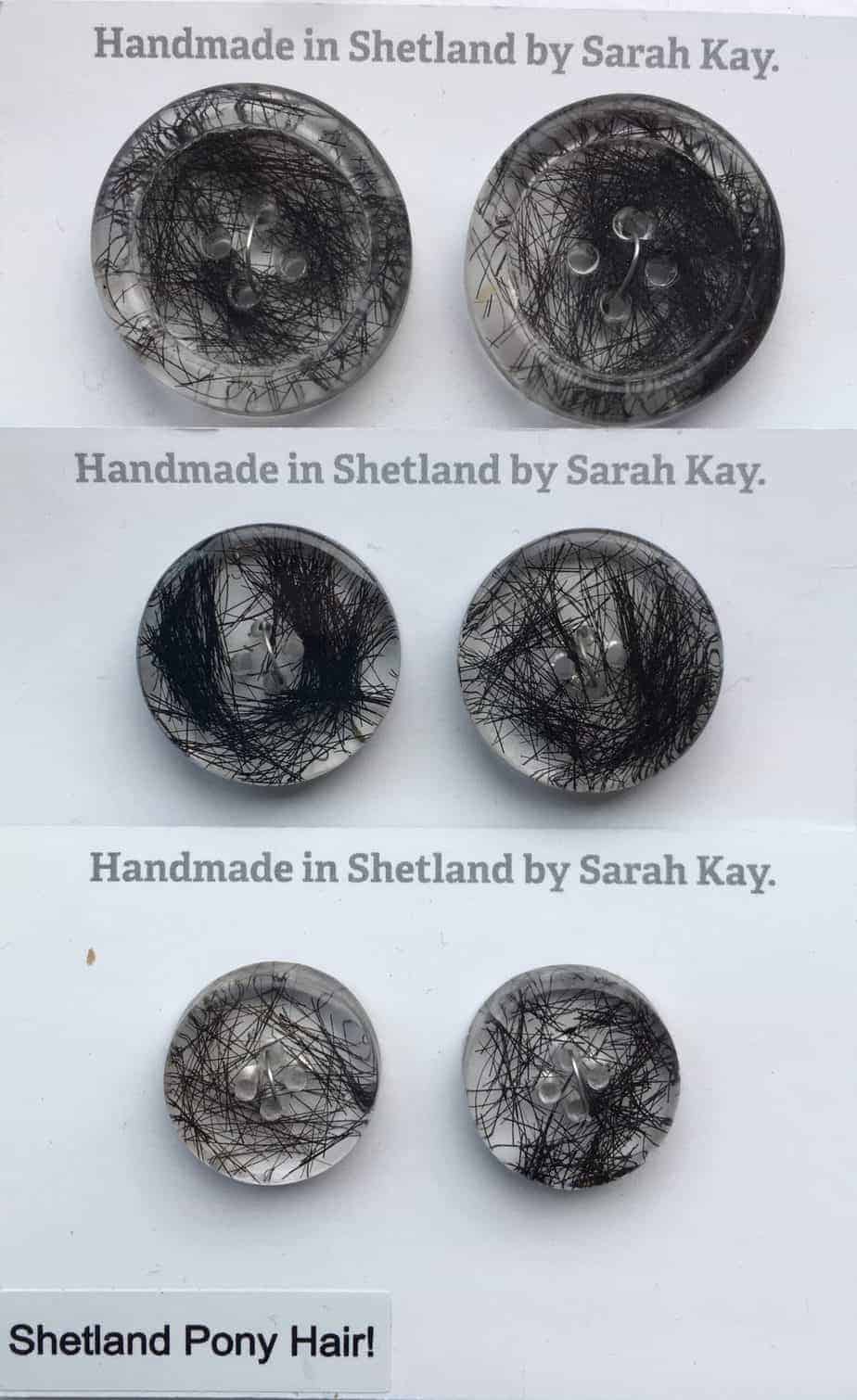 Original Shetland pony hair buttons! - Image 2