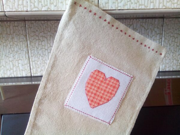 Country Hearts Christmas Stocking