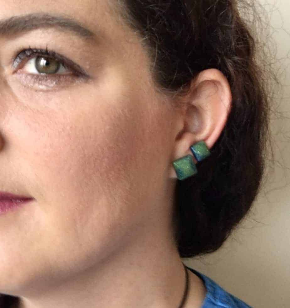 Aurora borealis inspired studs. - Image 3