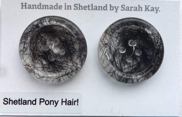 Original Shetland pony hair buttons!