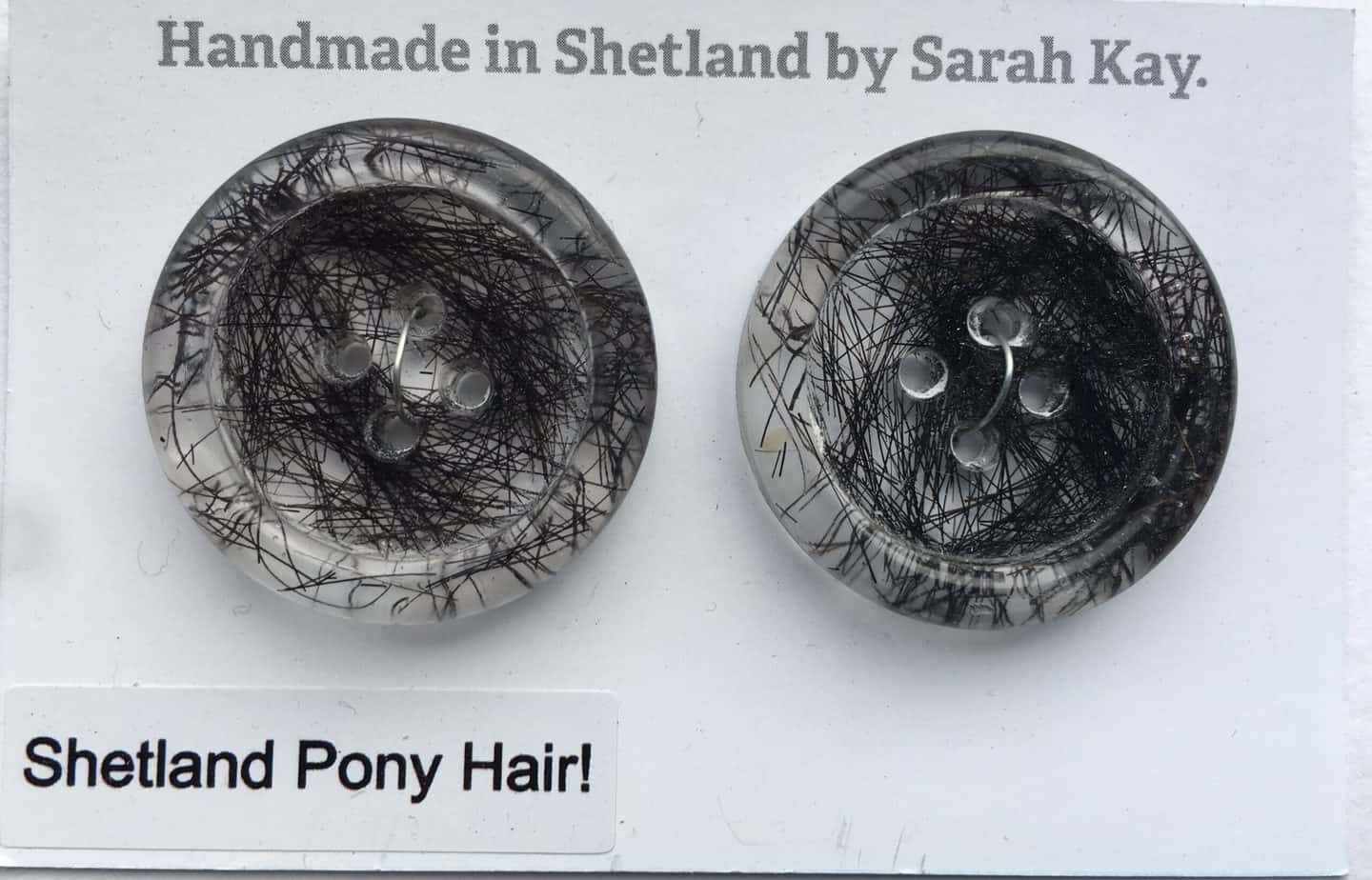Original Shetland pony hair buttons! - Image 6