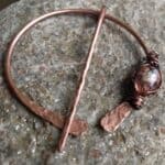 Copper Pennanular Scarf, Cowl, Shawl Pin Viking style