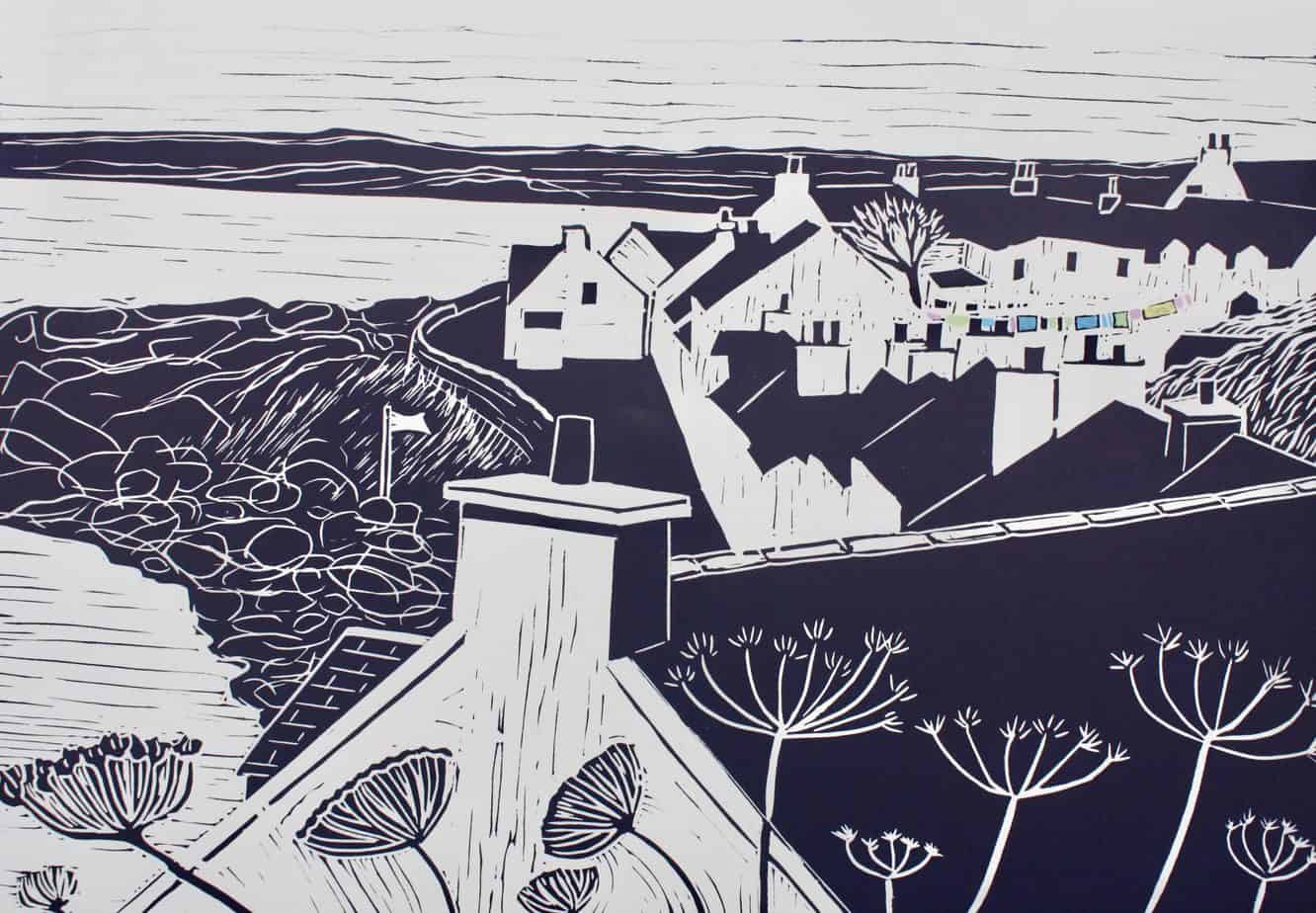 Rooftops and washing lines Portnahaven - Image 1