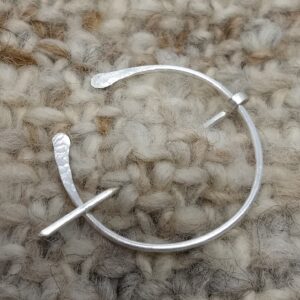 Sterling Silver Pennanular Scarf, Cowl, Shawl Pin Viking style - Image 2