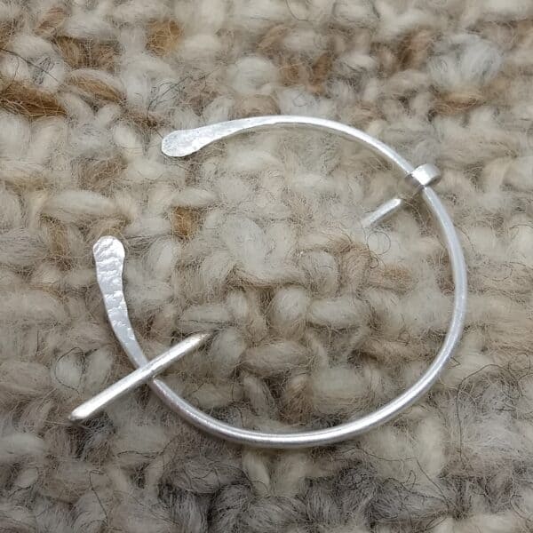 Sterling Silver Pennanular Scarf, Cowl, Shawl Pin Viking style