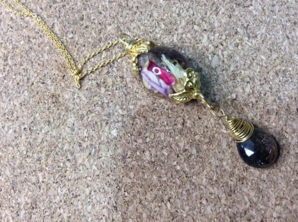 Amethyst and Roses Necklace