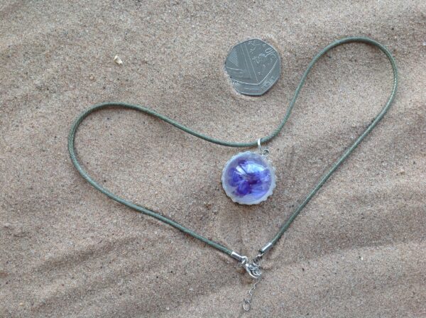 glass and resin pendant