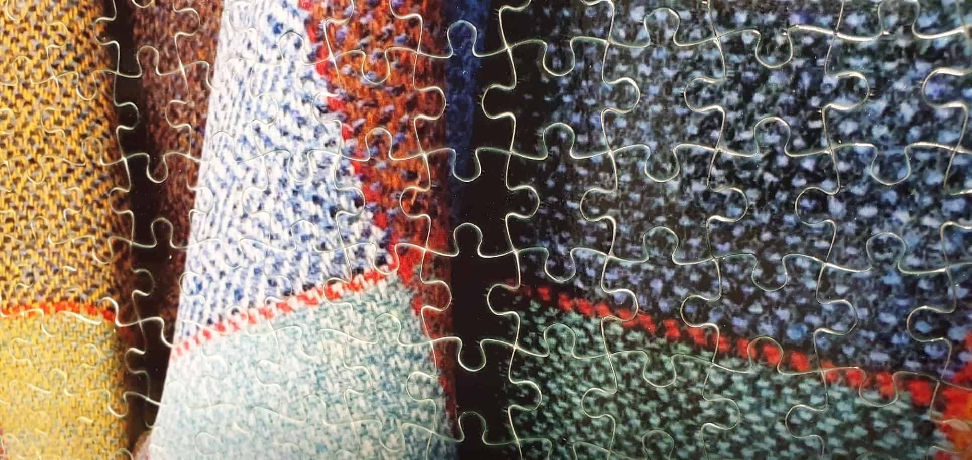 Random Patchwork Harris Tweed Picture Jigsaw - Image 3