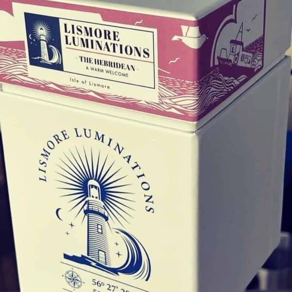 SOLASTA- The HEBRIDEAN- delux CANDLE with Ceramic jar and silver lid