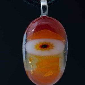 Dichroic fused glass pendant - Image 2