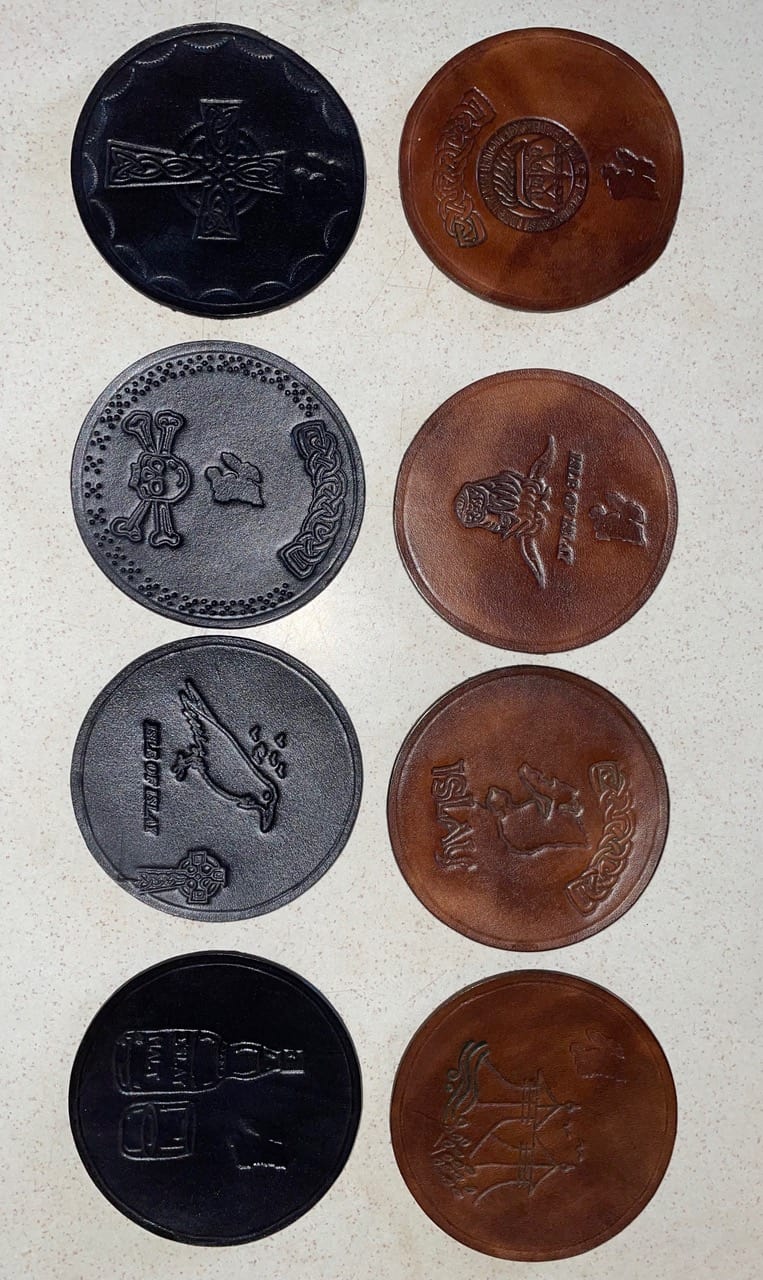 Handmade Leather Coasters - Image 3