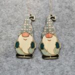 Cute Christmas Gnome Wooden Baubles – 2 Pack