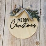 Beautiful Merry Christmas Wooden Decoration