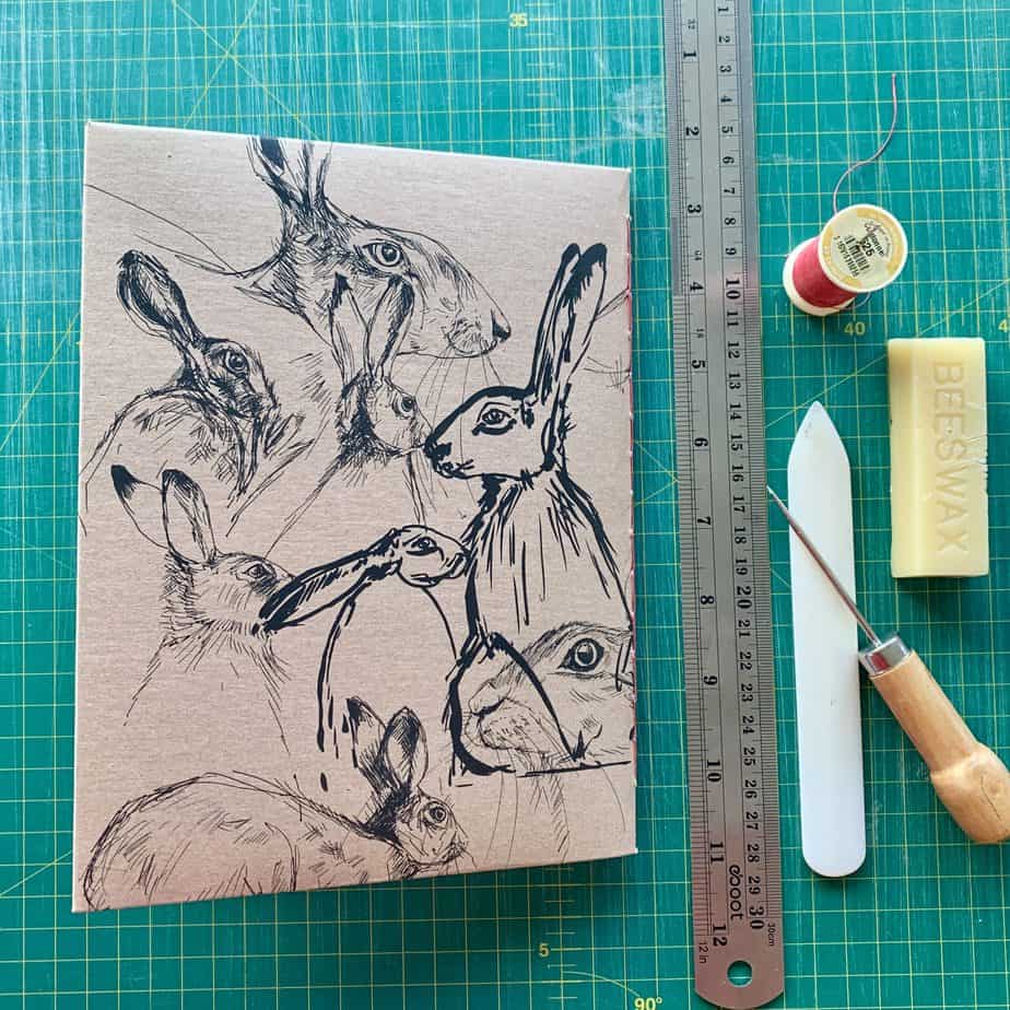 Kraft Hare Hand-stitched Sketchbook - Image 2