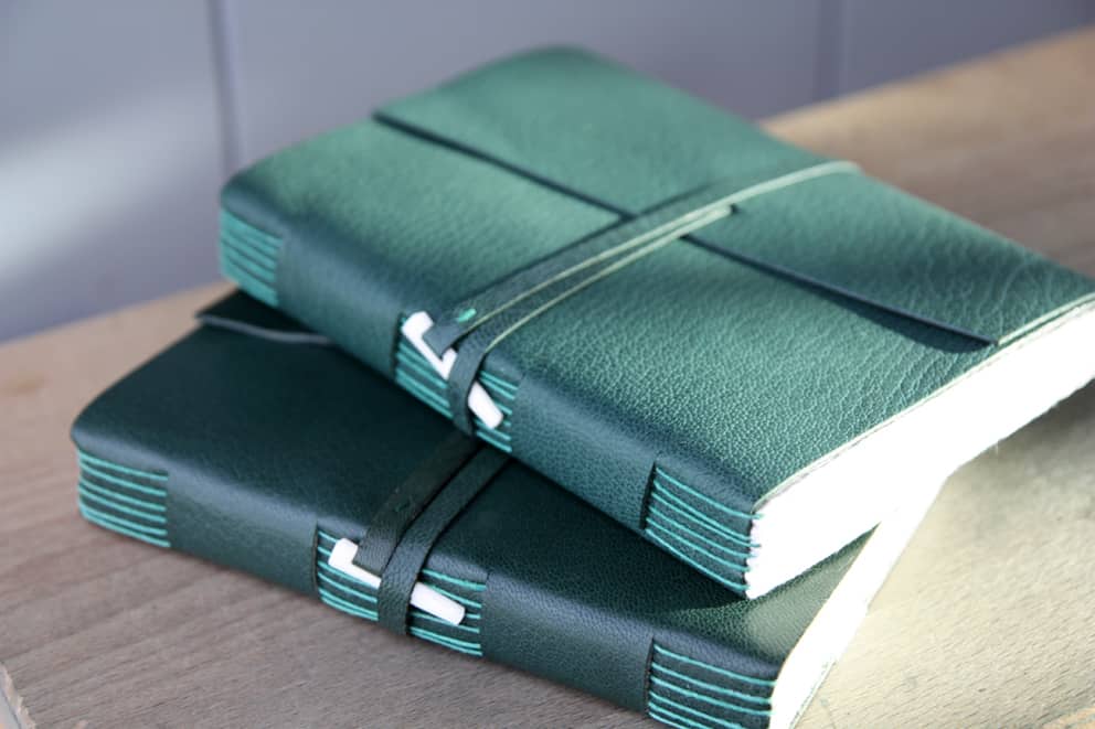 Dark Green Leather Journal - Image 2