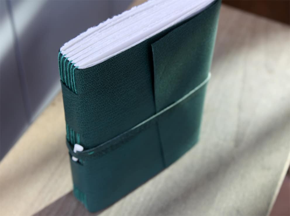 Dark Green Leather Journal - Image 4