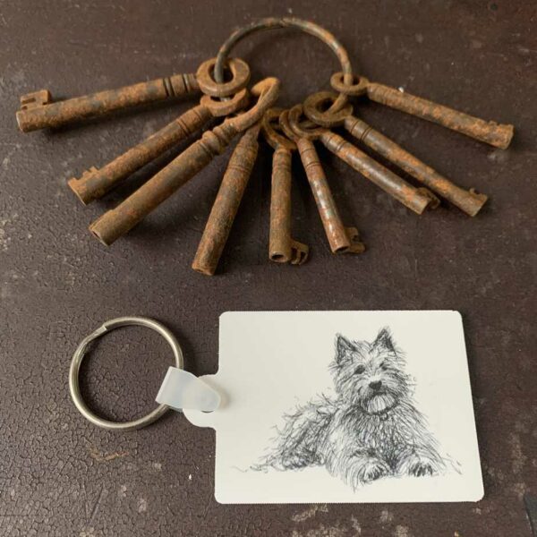 Terrier Keyring