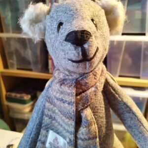 Beautiful Harris Tweed Heirloom Bears - 14" Tall - Image 5