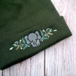 Lovely Floral Elephant Embroidered Beanie