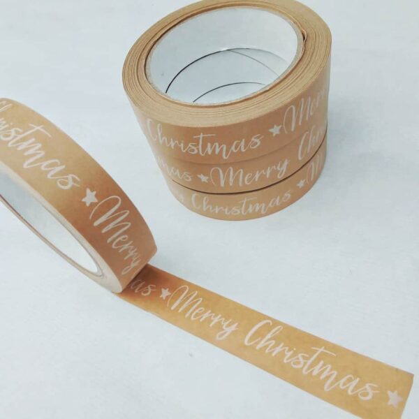 Merry Christmas white paper tape
