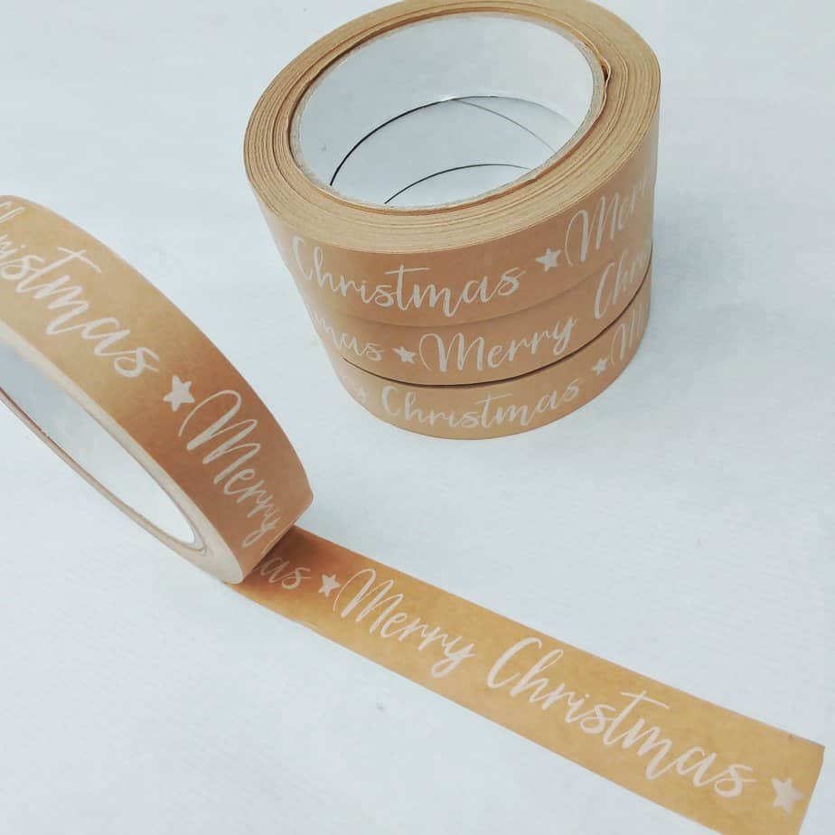 Merry Christmas white paper tape - Image 1