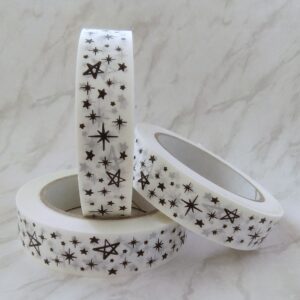 Stars on white paper tape - Image 3
