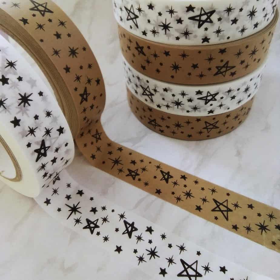 Stars on white paper tape - Image 4