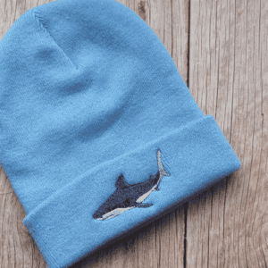 Lovely Great White Shark Embroidered Beanie - Image 1
