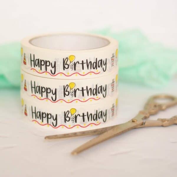 Happy Birthday paper tape