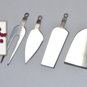 Cheese Knife Set with hand turned Scottish Hardwood handles - Image 2