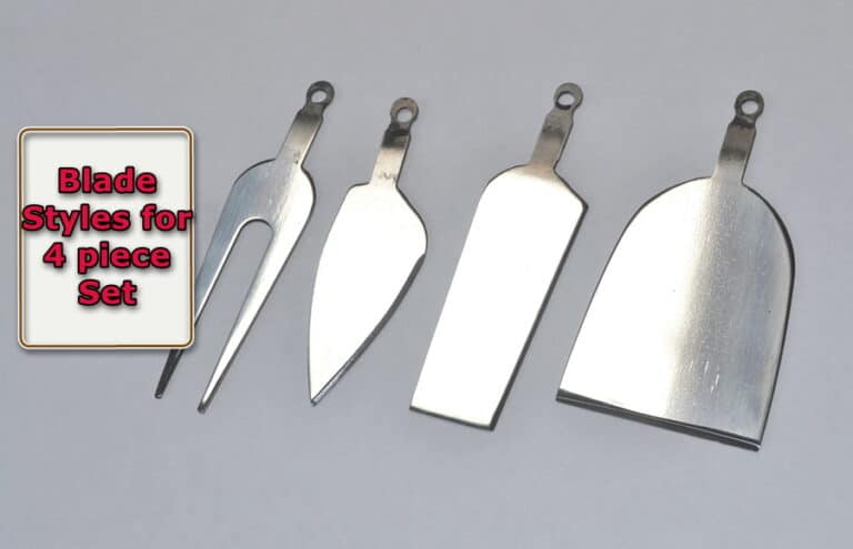 Cheese Knife Set with hand turned Scottish Hardwood handles