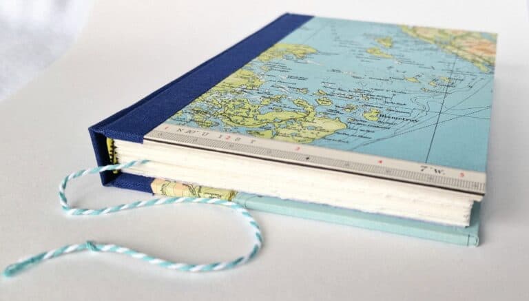 Map Covered Watercolour Sketchbook - Sound of Harris