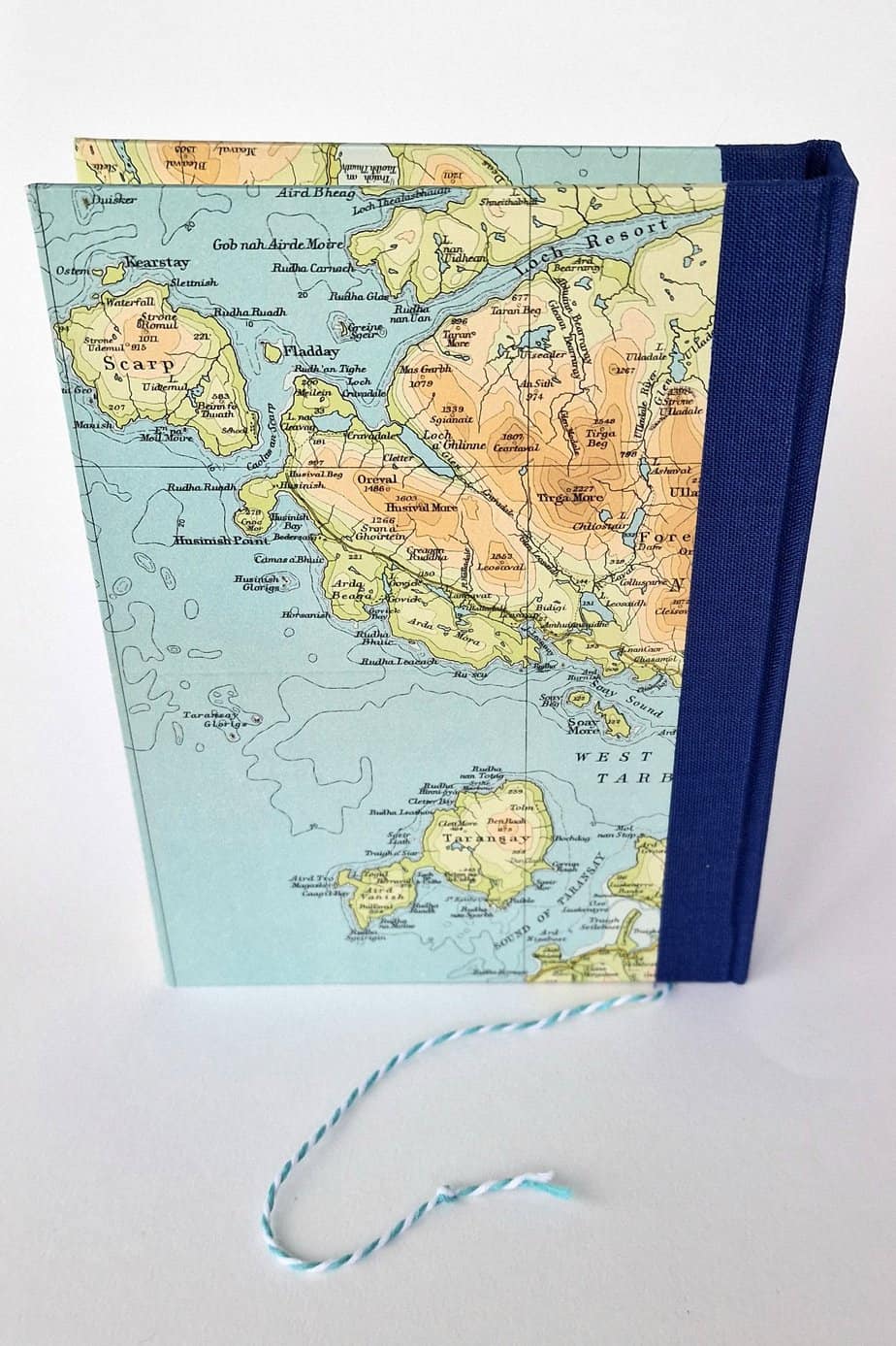 Map Covered Watercolour Sketchbook - Sound of Harris - Image 2