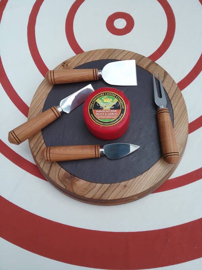 Scottish Hardwood Cheese / Deli Boards with Slate inlay