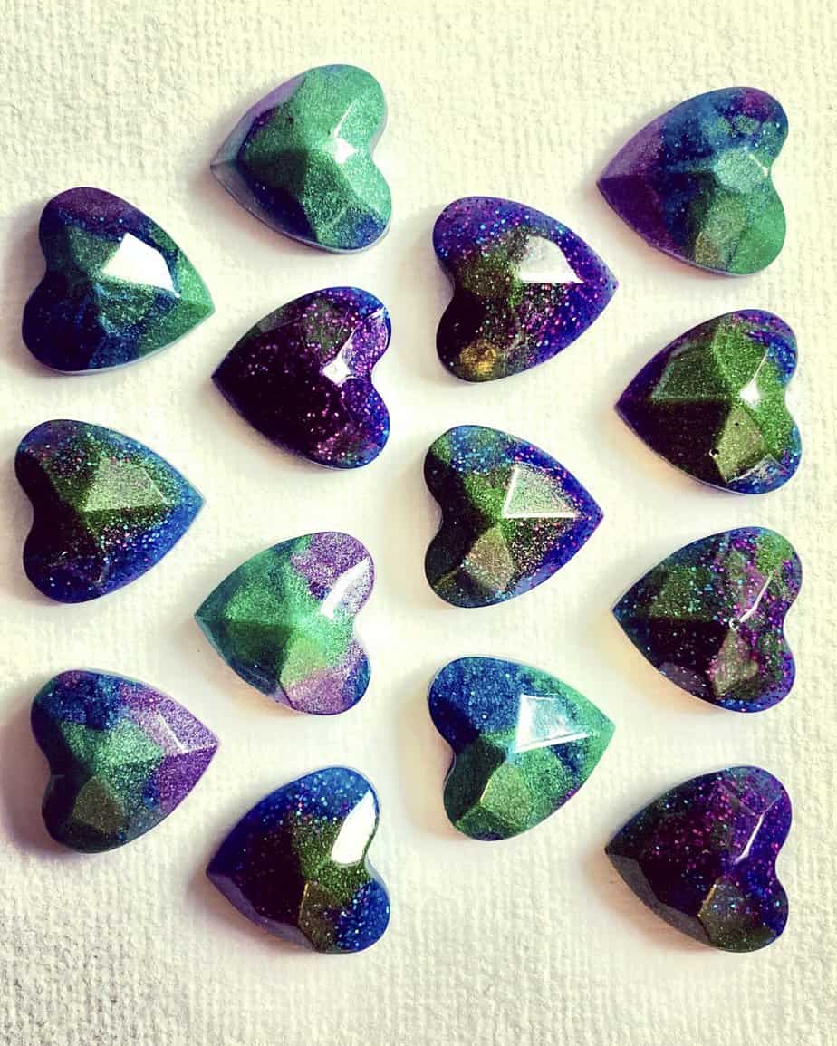 Aurora borealis inspired studs. - Image 5