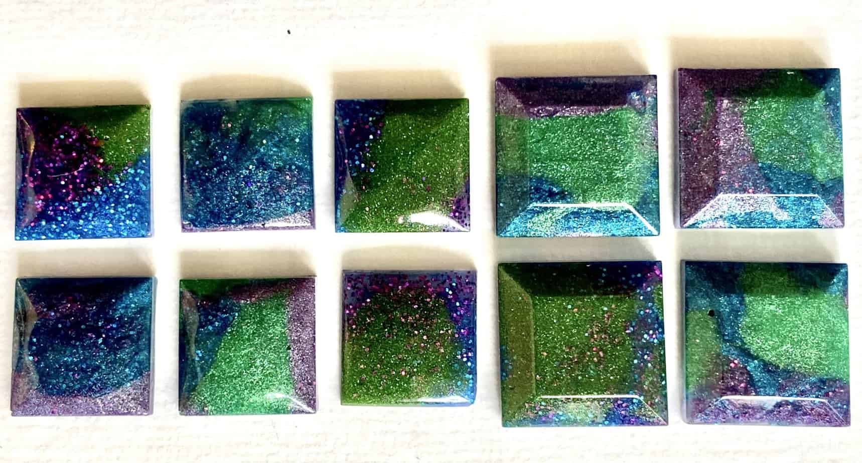 Aurora borealis inspired studs. - Image 6