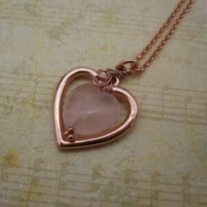 Rose Quartz Heart Pendant - Image 1